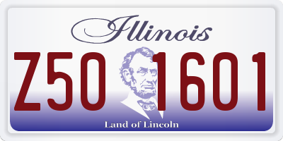 IL license plate Z501601