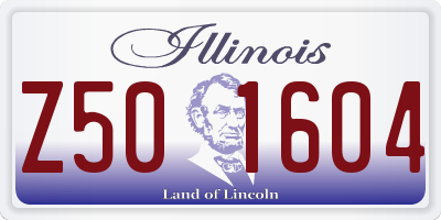 IL license plate Z501604