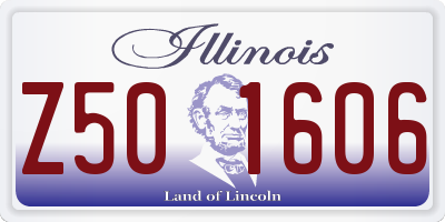 IL license plate Z501606