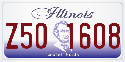 IL license plate Z501608