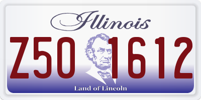 IL license plate Z501612