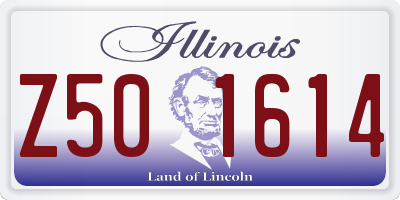 IL license plate Z501614