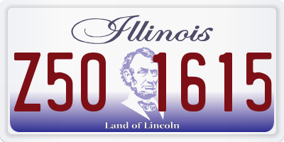 IL license plate Z501615