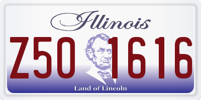 IL license plate Z501616