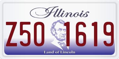 IL license plate Z501619