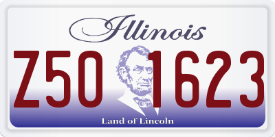 IL license plate Z501623