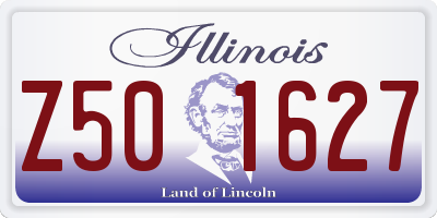 IL license plate Z501627