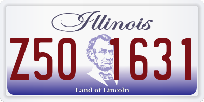 IL license plate Z501631