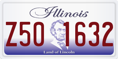 IL license plate Z501632