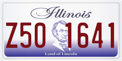 IL license plate Z501641