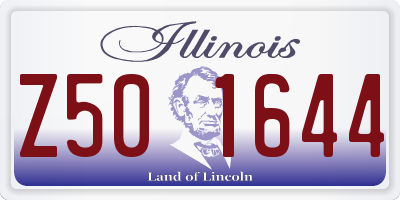 IL license plate Z501644