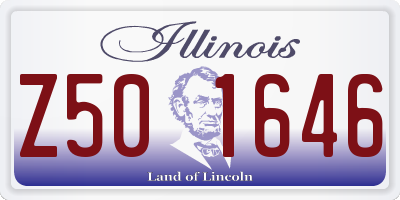 IL license plate Z501646