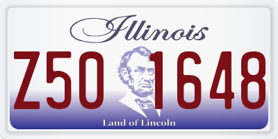 IL license plate Z501648