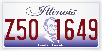 IL license plate Z501649