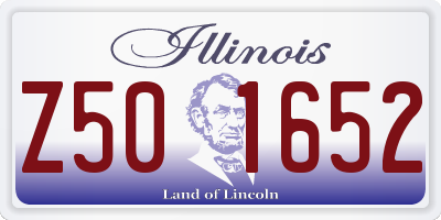 IL license plate Z501652