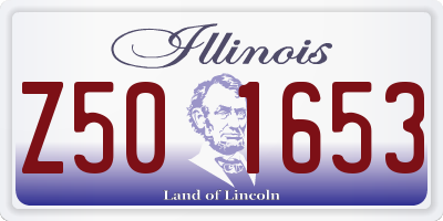 IL license plate Z501653