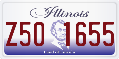 IL license plate Z501655