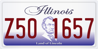 IL license plate Z501657