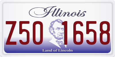 IL license plate Z501658