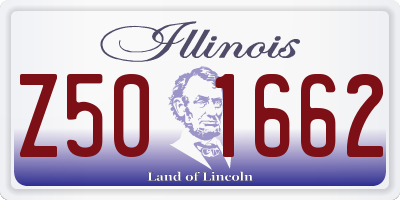 IL license plate Z501662