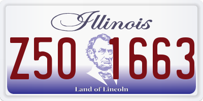 IL license plate Z501663