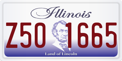 IL license plate Z501665