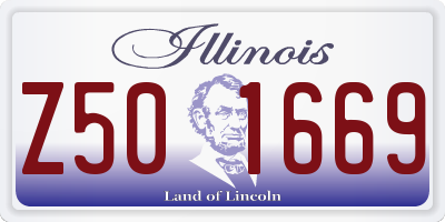 IL license plate Z501669