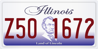 IL license plate Z501672