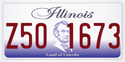 IL license plate Z501673