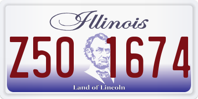 IL license plate Z501674
