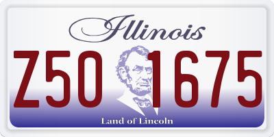 IL license plate Z501675