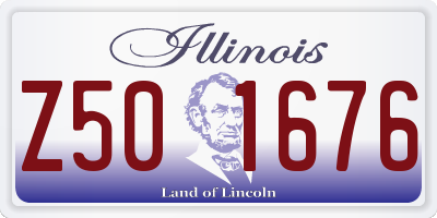 IL license plate Z501676