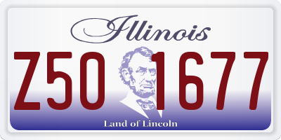 IL license plate Z501677