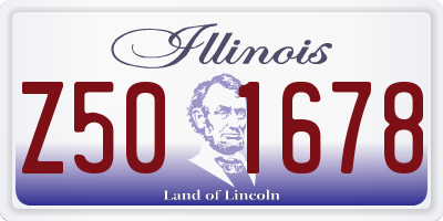 IL license plate Z501678