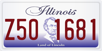 IL license plate Z501681