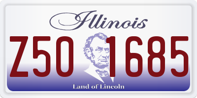 IL license plate Z501685