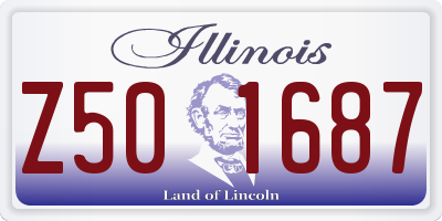 IL license plate Z501687