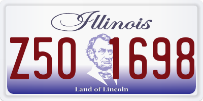 IL license plate Z501698