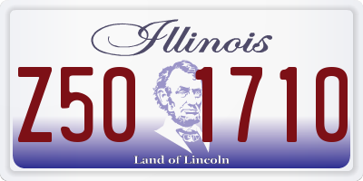 IL license plate Z501710