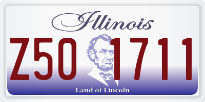 IL license plate Z501711
