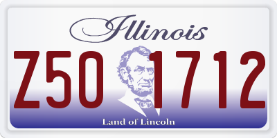IL license plate Z501712