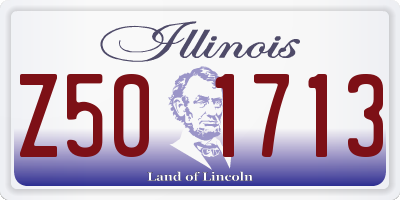 IL license plate Z501713