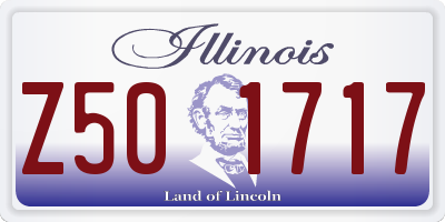 IL license plate Z501717