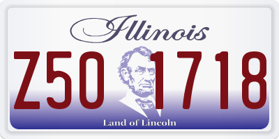 IL license plate Z501718