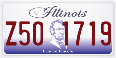 IL license plate Z501719