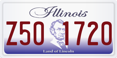 IL license plate Z501720