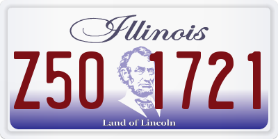 IL license plate Z501721