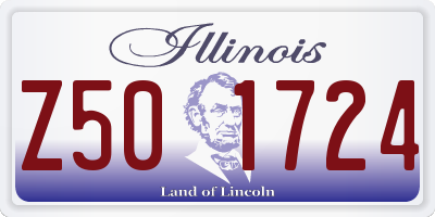 IL license plate Z501724