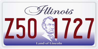 IL license plate Z501727