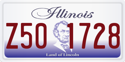 IL license plate Z501728